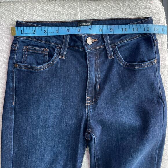Just Black Denim Straight-Leg Mid Rise Jeans With Fringe Hem Size 26 - Picture 11 of 13